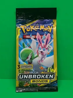 Pokemon SM Unbroken Bonds 3 Card Mini Booster Pack Sylveon & Gardevoir Art New - Image 1