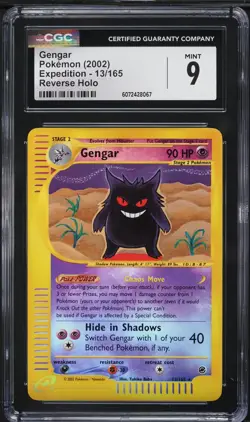 CGC 9 Gengar Reverse Holo Rare Expedition 2002 Pokemon Card #13 - Image 1