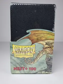 Dragon Shield Nest Plus 100 Black Blue Card Storage Box dice compartment case - Image 1