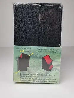 Dragon Shield Nest Plus 100 Black Blue Card Storage Box dice compartment case - Image 2