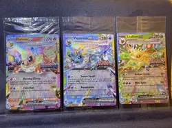 Lot Of 3 Sealed Prismatic Evolutions Surprise Box Stamped Promo Cards - Image 1