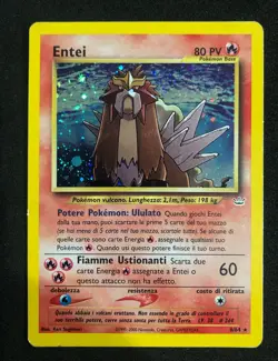 Pokemon Entei Neo Revelation 6/64 Holo Unlimited Card Suicune, Raikou Italian - Image 2