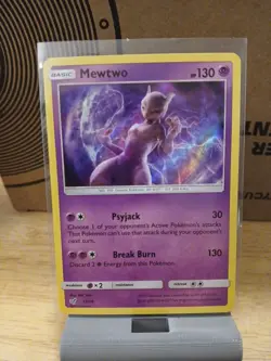 POKEMON Card MEWTWO 12/18 Detective Pikachu HOLO Rare Near Mint - Image 1