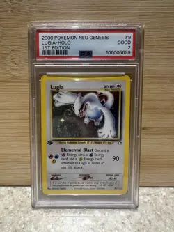 Pokemon TCG Neo Genesis 1st Edition Holo Rare Card Lugia 9/111 PSA 2 - Image 1