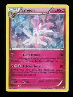 Sylveon 72/111 XY Furious Fists Cracked Ice Holo 2014 Pokemon Card HP/DMG - Image 1