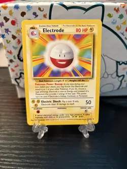 Pokemon Card - Electrode 21/102 Rare Base Set 4th Print UK 1999-2000 NM - Image 1