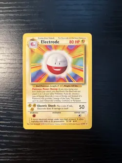 Pokemon Card - Electrode 21/102 Rare Base Set 4th Print UK 1999-2000 NM - Image 2