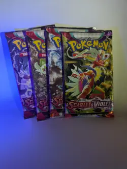 4X Pokemon Scarlet And Violet Base English Factory Sealed Booster Pack 10 Cards - Image 1