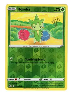 Pokemon TCG Roselia SWSH Lost Origin 014/196 Reverse Holo Common Card NM - Image 1