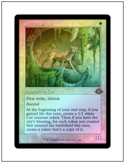 1x Ocelot Pride, Retro Frame Foil, Magic MTG NM - Image 1