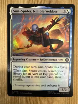 Sun-Spider, Nimble Webber - Foil - SPM - MTG - EN - NM - 0154 - Image 1