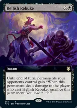 Hellish Rebuke Extended Art #295 | Adventures Realms AFC | MTG NM - Image 1