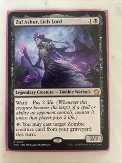 Mint/Near-Mint, English - 1 x MTG Zul Ashur, Lich Lord - Foundations - Image 1
