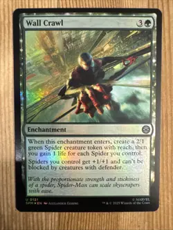 x1 Wall Crawl - Marvel's Spider-Man - NM - MTG FOIL - Image 1