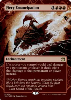 MTG Fiery Emancipation NM Wilds of Eldraine: Enchanting Tales pack fresh - Image 1
