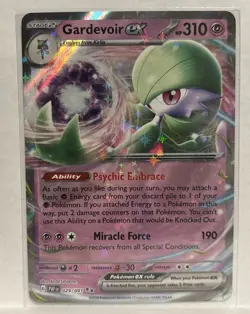 Pokemon TCG Gardevoir ex Scarlet & Violet Paldean Fates 29/91 Holo Double Rare - Image 1
