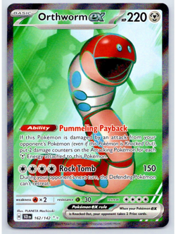 Orthworm EX - 162/142 - S&V Stellar Crown - 2024 Pokemon - NM - Image 1