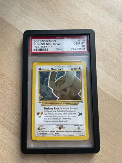 2002 Pokemon Neo Destiny 110 Shining Noctowl PSA 10 - Image 1