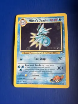 Misty’s Seadra Holo Prerelease 9/132 1999-2000 Pokemon Card - Image 1