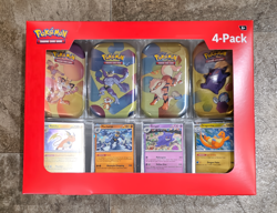 Pokemon TCG 151 - 4 Mini Tins w/ 4 Promo Cards Sam’s Club Exclusive New Sealed - Image 1