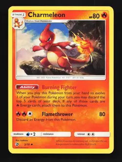 Charmeleon 2/70 LP Dragon Majesty English Pokemon Card TCG - Image 1