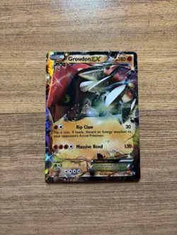 Pokemon Card Groudon EX XY42 Black Star Promo Holo MP - Image 1