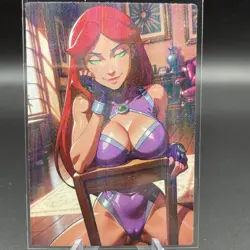 Star Fire Teen Titans Anime Waifu Card Doujin ACG Goddess Holo - Image 2