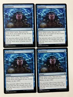 Magic The Gathering MTG Brainstorm X4 Blue Instant Draw Cards Commander NM - Image 1