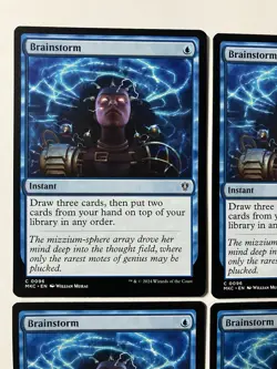 Magic The Gathering MTG Brainstorm X4 Blue Instant Draw Cards Commander NM - Image 2