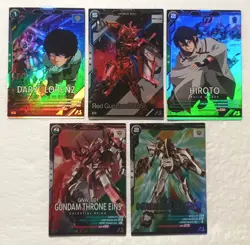 Lot of 5 Japanese Mobile Suit Gundam Arsenal Base Master Rare Card set - Image 1