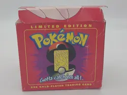 Pokemon 1999 Sealed Jigglypuff 23K Gold-Plated Card #39 Burger King Red Box - Image 3