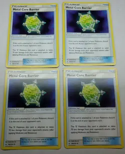 Pokemon 4X TRAINER METAL CORE BARRIER 180/214 UNCOMMON NM CARD - Image 1