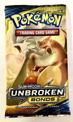 Pokemon Sun & Moon Unbroken Bonds Booster Pack - 10 Cards - Image 1