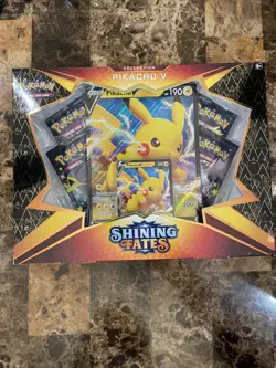 Pokemon Shining Fates Traiding Card Game Pikachu V Box New, Factory Sealed. 820650828690 - Image 1