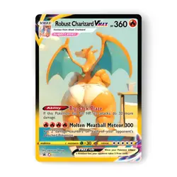 Robust Pokemon Charizard - Custom Holographic Fan-Art Funny Meme Card - Image 1
