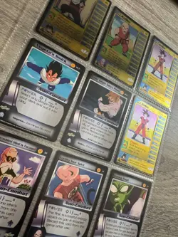 Dragon Ball Z CCG Score Card Lot Saiyan Saga Era Goku, Vegeta, Krillin, Holos - Image 2