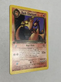 Pokemon 1st Edition Dark Charizard TCG Non-Holo Rare Card 21/82 LP Great Shape! - Image 3