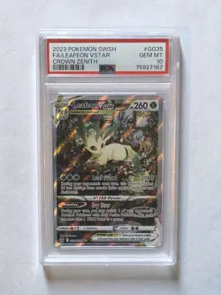 PSA 10 Leafeon VSTAR GG35 Crown Zenith Galarian Gallery Ultra Rare Pokemon Card - Image 1
