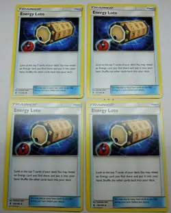 4x Energy Loto Guardians Rising 122/145 Uncommon Trainer Card - Image 1