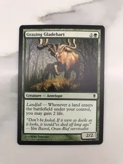 Grazing Gladehart MTG Magic the Gathering Card NM Near Mint Zendikar - Image 1