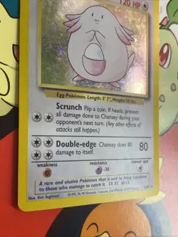 Chansey 3/102 Holo 1999 WOTC Pokemon TCG Base Set Unlimited Rare Card MP - Image 4