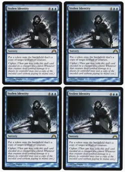 Stolen Identity x4 4x 2013 Gatecrash PLAYSET Blue Rare Sorcery MTG NM AZ1 - Image 1