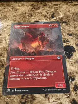FIRE DRAGON Magic MTG Adventures Forgotten Realms Borderless - Image 1