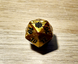 Magic the Gathering - Alara Reborn - Spindown Life Counter - D20 - Gold - Image 1