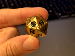 Magic the Gathering - Alara Reborn - Spindown Life Counter - D20 - Gold - Image 3
