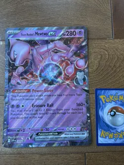 Pokemon TCG Team Rocket’s Mewtwo EX JUMBO OVERSIZED Black Star Promo - Image 1