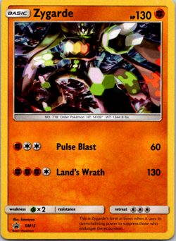 Pokemon TCG Zygarde SM15 Black Star Promo Cosmos Holo Rare Near Mint - Image 1