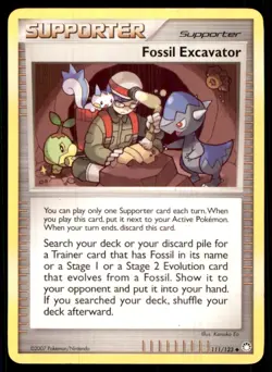 2007 Diamond & Pearl - Mysterious Treasures Fossil Excavator Uncommon #111 - Image 1