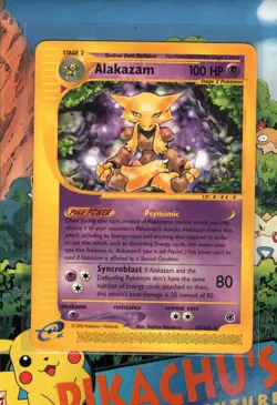 Pokemon TCG Alakazam 1/165 Expedition Non Holo Rare WOTC NM - Image 1