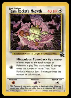 2000 Promos - Wizards Black Star Team Rocket’s Meowth Basic/Promo #18 - Image 1